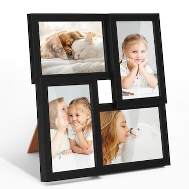 TWING 4x6 Picture Frames Collage Family Collage Picture Frames Wall Decor Ideal Gift for Mothers Day Wall Hanging or Tabletop Black