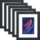 VCK 8x10 Picture Frame Black 5 Pack with Tempered Glass Displays 5x7 Photo with Mat or 8 x 10 Without for HorizontalVertical Tabletop Wall Hanging in Home Office or Gallery