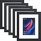 VCK 8x10 Picture Frame Black 5 Pack with Tempered Glass Displays 5x7 Photo with Mat or 8 x 10 Without for HorizontalVertical Tabletop Wall Hanging in Home Office or Gallery