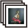VITOIVE 18x18 Frame Black With Mat 14x14 Solid Wood Picture Frames Wall Mounting 3 pack 18x18 Inch