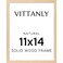 Vittanly 11x14 Picture Frame Solid Wood Frame with Plexiglass Includes 8x10 Mat Wall Hanging for Home Decor Natural 1 Pack