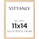 Vittanly 11x14 Picture Frame Solid Wood Frame with Plexiglass Includes 8x10 Mat Wall Hanging for Home Decor Natural 1 Pack