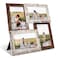 YESKAY 4x6 Collage Picture Frames Multi Family Photo Frame with Real Glass Displays Four 4x6 Photo Wall Decor Wall Hanging or Tabletop Distressed WhiteRustic Brown