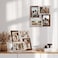 YESKAY 4x6 Collage Picture Frames Multi Family Photo Frame with Real Glass Displays Four 4x6 Photo Wall Decor Wall Hanging or Tabletop Distressed WhiteRustic Brown