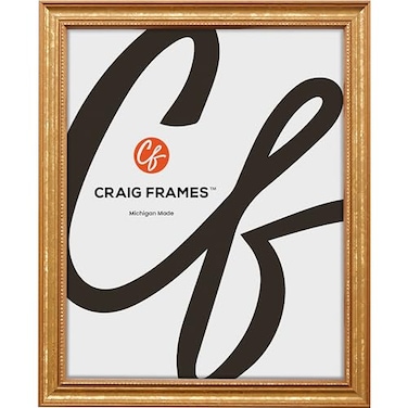 Craig Frames 12x16 Picture Frame Gold Ornate Style 34 Inch Wide Solid Wood Moulding with Vintage Beaded Detail Glass and Backing Included Wall Display Frame for Art and Photos