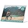 pbf PHOTO pbf 7x5 Acrylic Sign Holder 7 x 5 Horizontal Stand Up Slanted Sign Holder Acrylic Stands for Display Clear Picture Frame Menu Table Top Stand Plastic Flyer Holder 12Pack