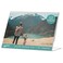 pbf PHOTO pbf 7x5 Acrylic Sign Holder 7 x 5 Horizontal Stand Up Slanted Sign Holder Acrylic Stands for Display Clear Picture Frame Menu Table Top Stand Plastic Flyer Holder 12Pack