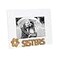 Isaac Jacobs White Wood Sentiments Sisters Picture Frame 4x6 inch Photo Gift for Family Display on Tabletop Desk