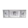 DODXIAOBEUL Silver Hinged Folding Three Picture Frame Display 4x6 inch Vertical and 5x7 inch Horizontal Photo or Pictures for Desk Triple Opening Wedding Family Grayish White