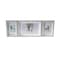 DODXIAOBEUL Silver Hinged Folding Three Picture Frame Display 4x6 inch Vertical and 5x7 inch Horizontal Photo or Pictures for Desk Triple Opening Wedding Family Grayish White