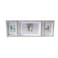 DODXIAOBEUL Silver Hinged Folding Three Picture Frame Display 4x6 inch Vertical and 5x7 inch Horizontal Photo or Pictures for Desk Triple Opening Wedding Family Grayish White