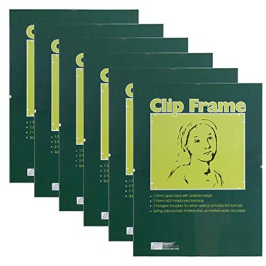 Ambiance Framing Ambiance Gallery Clip Frame 5x76 Pack of Modern LowProfile Invisible Minimalist Picture Frames Poster Frames with Glass and Backing