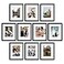 upsimples 8x10 Picture Frame Set of 10 Display Pictures 5x7 with Mat or 8x10 Without Multi Photo Frames Collage for Wall or Tabletop Display Black