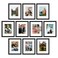 upsimples 8x10 Picture Frame Set of 10 Display Pictures 5x7 with Mat or 8x10 Without Multi Photo Frames Collage for Wall or Tabletop Display Black