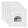 Egofine 8x8 Picture Frames 4 PCS Made of Solid Wood Covered by Plexiglass for Table Top Display and Wall Mounting Photo Frame for Pictures 4x46x6 with Mat White