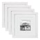 Egofine 8x8 Picture Frames 4 PCS Made of Solid Wood Covered by Plexiglass for Table Top Display and Wall Mounting Photo Frame for Pictures 4x46x6 with Mat White