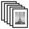 upsimples 11x14 Picture Frame Set of 5 Display Pictures 8x10 with Mat or 11x14 Without Mat Wall Gallery Photo Frames Black