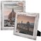 Golden State Art 8x10 Picture Frame Country Wood Grain Style Tabletop Display Back Hangers for Wall Display Great for Photos Gift Pictures Wedding Portraits 2 Pack White