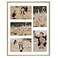 Frametory 11x14 Aluminum Collage Picture Frame Display 4x6 Pictures with 5 Openings Mat Real Glass Front HorizontalVertical Wall Mount Gold 1 Pack