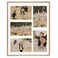 Frametory 11x14 Aluminum Collage Picture Frame Display 4x6 Pictures with 5 Openings Mat Real Glass Front HorizontalVertical Wall Mount Gold 1 Pack