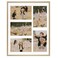 Frametory 11x14 Aluminum Collage Picture Frame Display 4x6 Pictures with 5 Openings Mat Real Glass Front HorizontalVertical Wall Mount Gold 1 Pack
