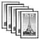 upsimples 11x17 Picture Frame Set of 5 Display Pictures 9x15 with Mat or 11 x 17 Without Wall Gallery Poster Frames Black