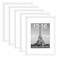 upsimples 12x16 Picture Frame Set of 5 Display Pictures 85x11 with Mat or 12 x 16 Without Wall Gallery Poster Frames White