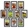 upsimples 5x7 Picture Frame Set of 10 Display Pictures 4x6 with Mat or 5x7 Without Multi Photo Frames Collage for Wall or Tabletop Display Black