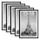 upsimples 12x18 Picture Frame Set of 5 Display Pictures 11x17 with Mat or 12 x 18 Without Wall Gallery Poster Frames Black