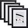 Craig Frames Contemporary 20 x 24 Inch Black Picture Frame Matted to Display a 16 x 20 Inch Photo Set of 4