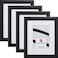 Craig Frames Contemporary 20 x 24 Inch Black Picture Frame Matted to Display a 16 x 20 Inch Photo Set of 4