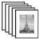 upsimples 16x20 Picture Frame Set of 5 Display Pictures 11x14 with Mat or 16 x 20 Without Wall Gallery Poster Frames Black
