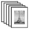 upsimples 16x20 Picture Frame Set of 5 Display Pictures 11x14 with Mat or 16 x 20 Without Wall Gallery Poster Frames Black