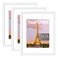 upsimples 11x14 Picture Frame Set of 3 Made of High Definition Glass for 8x10 with Mat or 11x14 Without Mat Wall and Tabletop Display Photo Frames White