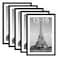 upsimples 13x19 Picture Frame Set of 5 Display Pictures 11x17 with Mat or 13 x 19 Without Wall Gallery Poster Frames Black