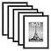 upsimples 9x12 Picture Frame Set of 5 Display Pictures 6x8 with Mat or 9 x 12 Without Wall Gallery Photo Frames Black