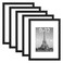 upsimples 9x12 Picture Frame Set of 5 Display Pictures 6x8 with Mat or 9 x 12 Without Wall Gallery Photo Frames Black