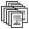 upsimples 85x11 Picture Frame Set of 10 Display Pictures 6x8 with Mat or 85x11 Without Multi Photo Frames Collage for Wall or Tabletop Display Black