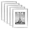 upsimples 11x14 Picture Frame Set of 5 Display Pictures 8x10 with Mat or 11x14 Without Mat Wall Gallery Photo Frames Silver