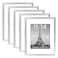 upsimples 11x14 Picture Frame Set of 5 Display Pictures 8x10 with Mat or 11x14 Without Mat Wall Gallery Photo Frames Silver