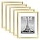 upsimples 11x14 Picture Frame Set of 5 Display Pictures 8x10 with Mat or 11x14 Without Mat Wall Gallery Photo Frames Gold