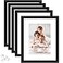 Icona Bay 8x10 Picture Frames with Removable Mat for 5x7 Photos Black 5 Pack Modern Style Engineered Wood Frames Table Top or Wall Mount Bliss Collection