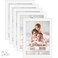 Icona Bay 5x7 Picture Frames White 5 Pack Modern Style Engineered Wood Frames Table Top or Wall Mount Bliss Collection