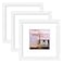 upsimples 8x10 Picture Frame Set of 3 Made of High Definition Glass for 5x7 with Mat or 8x10 Without Mat Wall Mounting Photo Frames Black