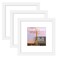 upsimples 8x10 Picture Frame Set of 3 Made of High Definition Glass for 5x7 with Mat or 8x10 Without Mat Wall Mounting Photo Frames Black