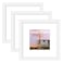 upsimples 8x10 Picture Frame Set of 3 Made of High Definition Glass for 5x7 with Mat or 8x10 Without Mat Wall Mounting Photo Frames Black