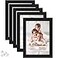Icona Bay 5x7 Picture Frames Black 5 Pack Modern Style Engineered Wood Frames Table Top or Wall Mount Bliss Collection
