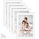 Icona Bay 4x6 Picture Frames White 5 Pack Modern Style Engineered Wood Frames Table Top or Wall Mount Bliss Collection