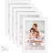 Icona Bay 4x6 Picture Frames White 5 Pack Modern Style Engineered Wood Frames Table Top or Wall Mount Bliss Collection