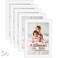 Icona Bay 4x6 Picture Frames White 5 Pack Modern Style Engineered Wood Frames Table Top or Wall Mount Bliss Collection